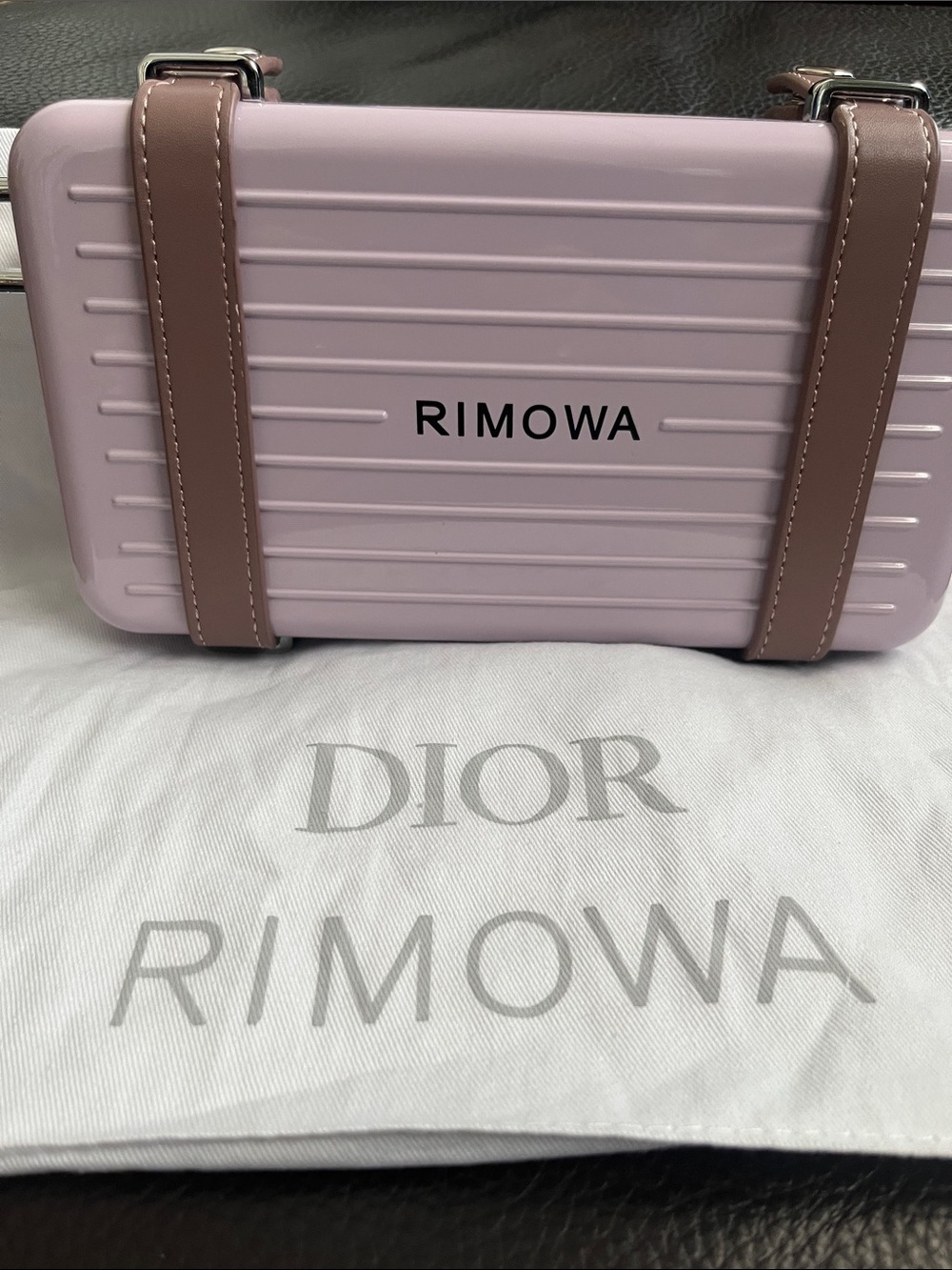 RIMOWA Light Pink Mini Crossbody with Brown Straps